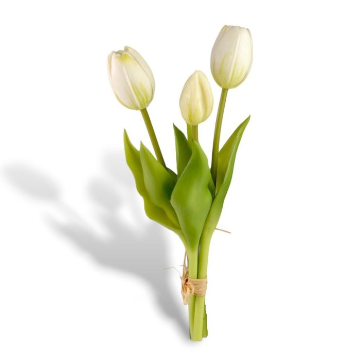 MINI BUSH TULIPANO X3 REAL TOUCH BIANCO